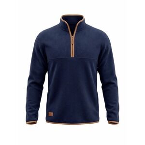 Vintage L Point Zero Snow Fleece Blue Pullover Quarter Zip